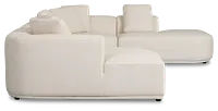 Catalina Beige Fabric Medium Left Chaise Sectional