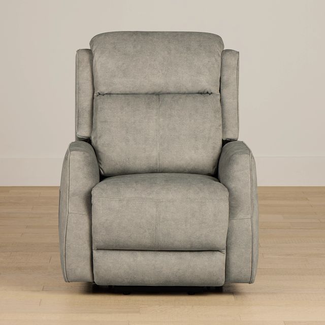 Harris Light Gray Micro Power Lift Recliner