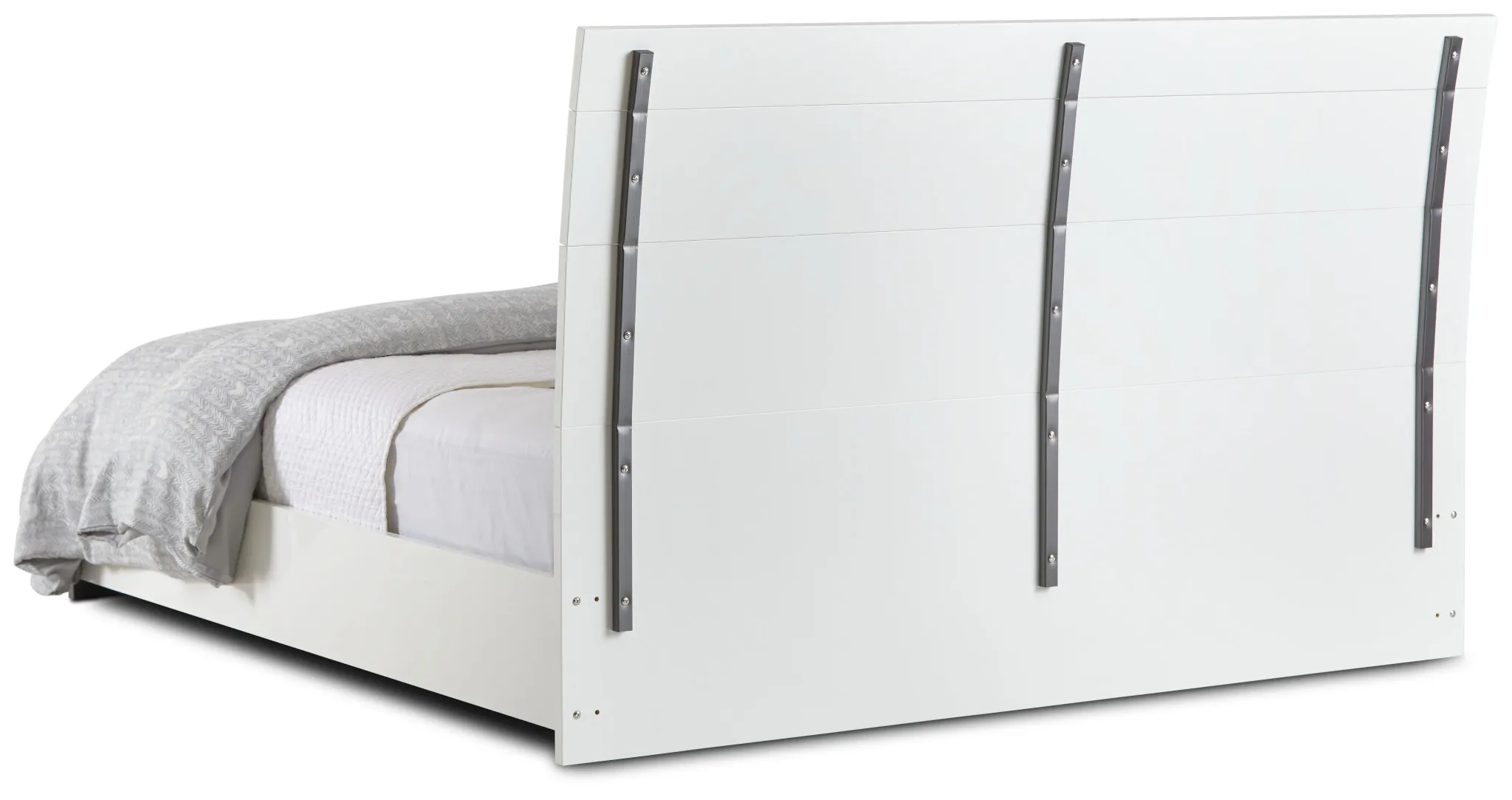 Oslo White Platform Bed