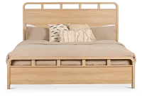 Lyndie Light Tone Panel Bed