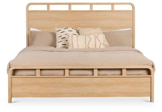 Lyndie Light Tone Panel Bed