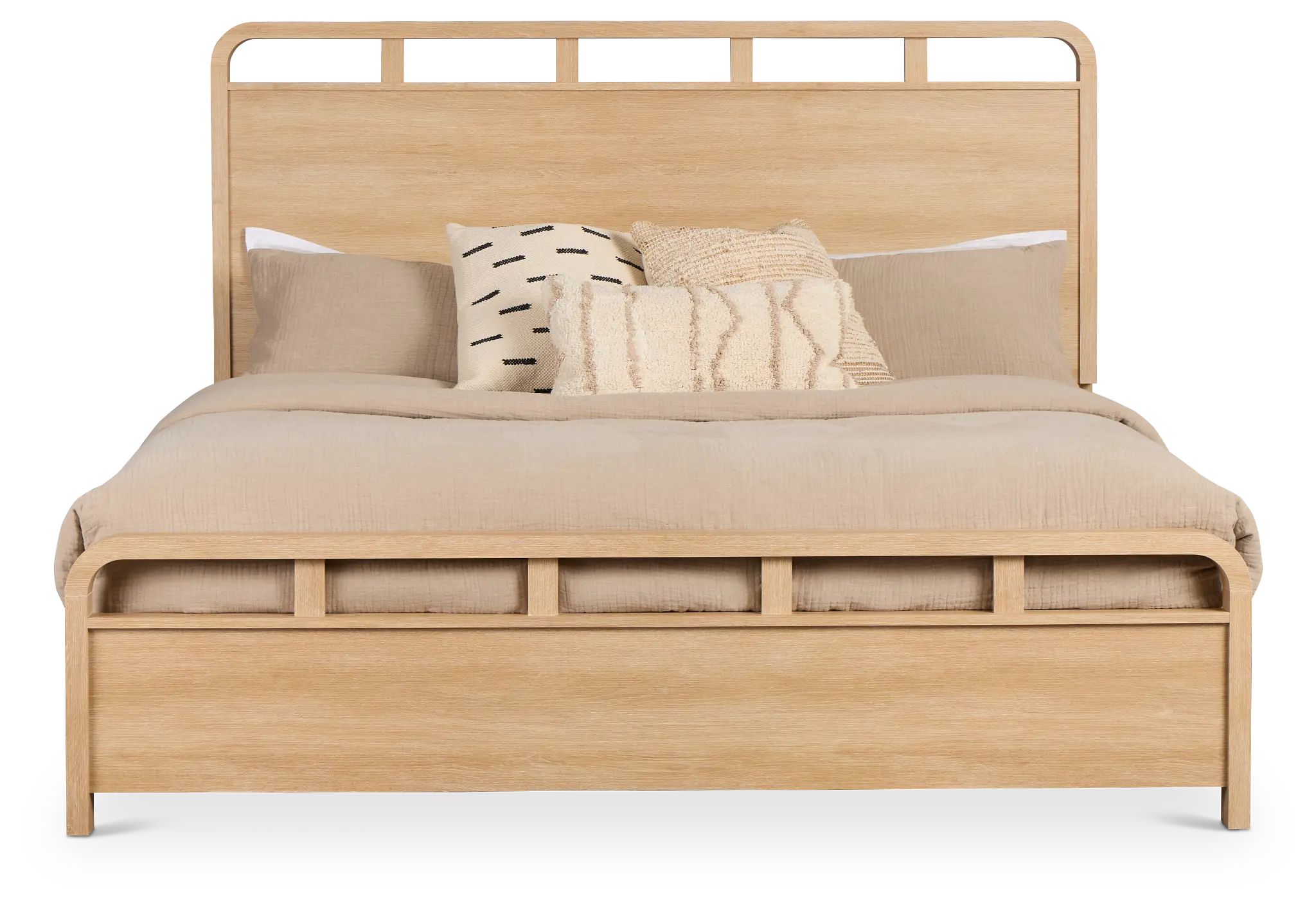 Lyndie Light Tone Panel Bed Lyndie Light Tone Panel Bed