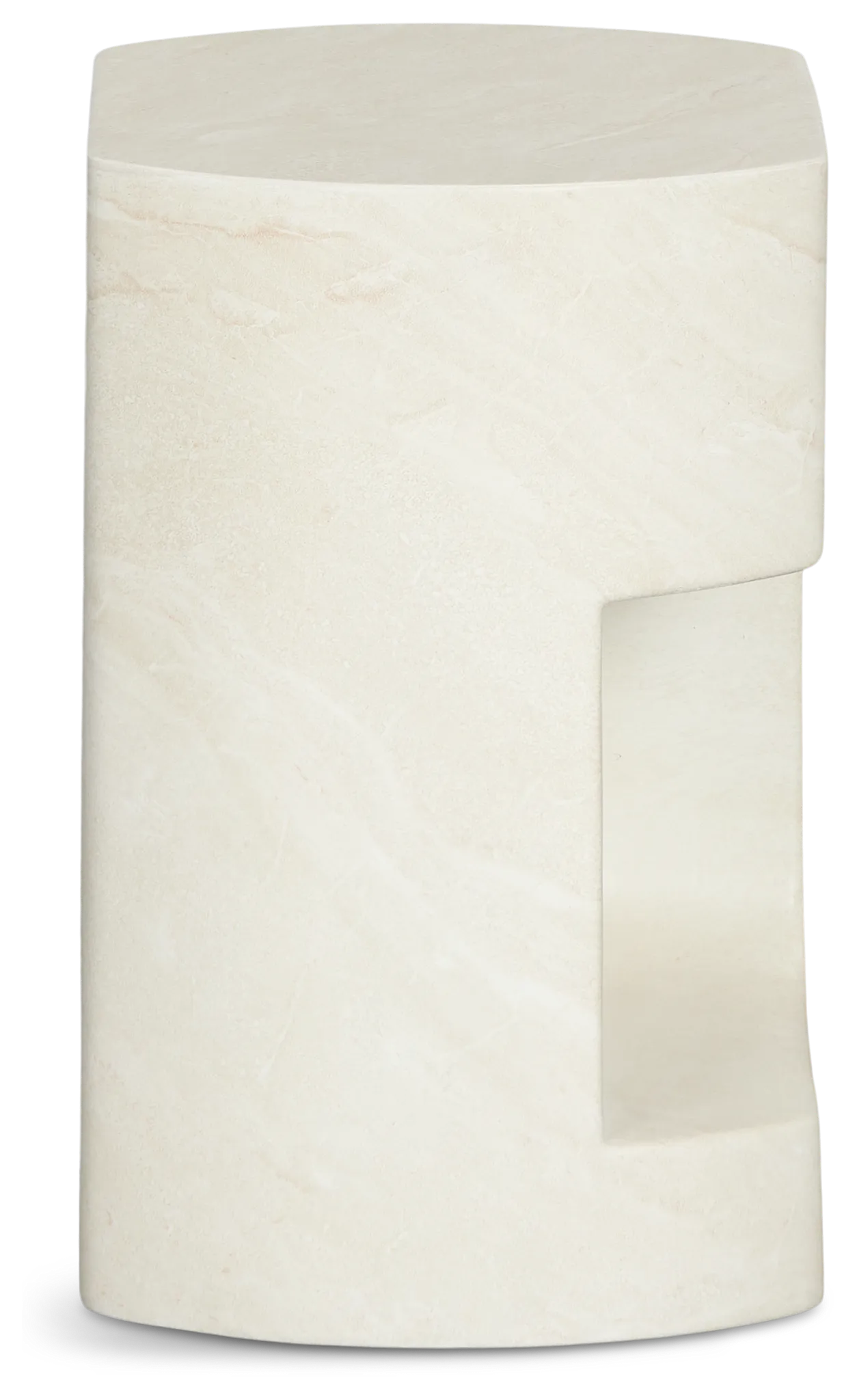 Layla White Curved End Table