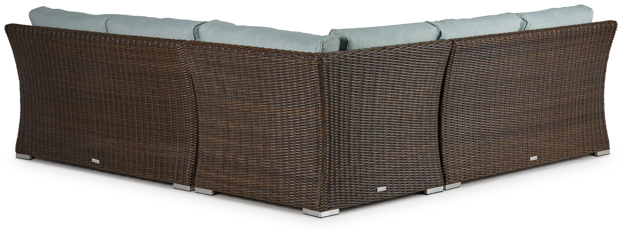 Southport Teal Woven Small Two-arm Sectional Southport Teal Woven Small Two-arm Sectional