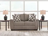 Loreo Taupe Micro Loveseat