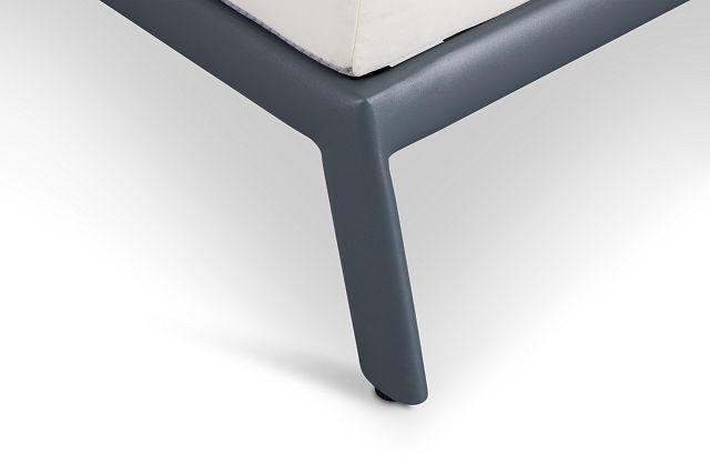 Tortuga Gray White Double Cushion Chaise