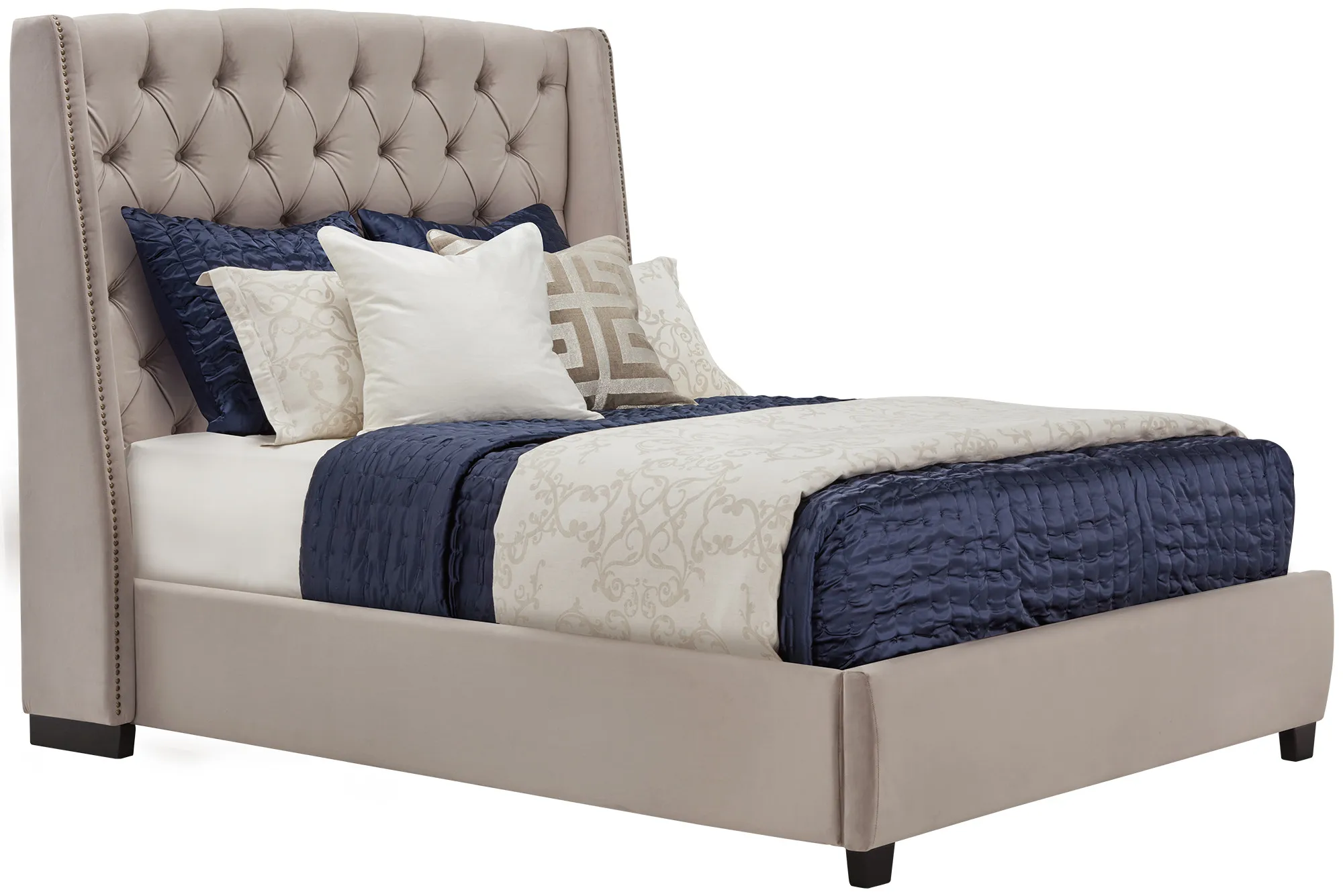 Raven Gray Uph Platform Bed