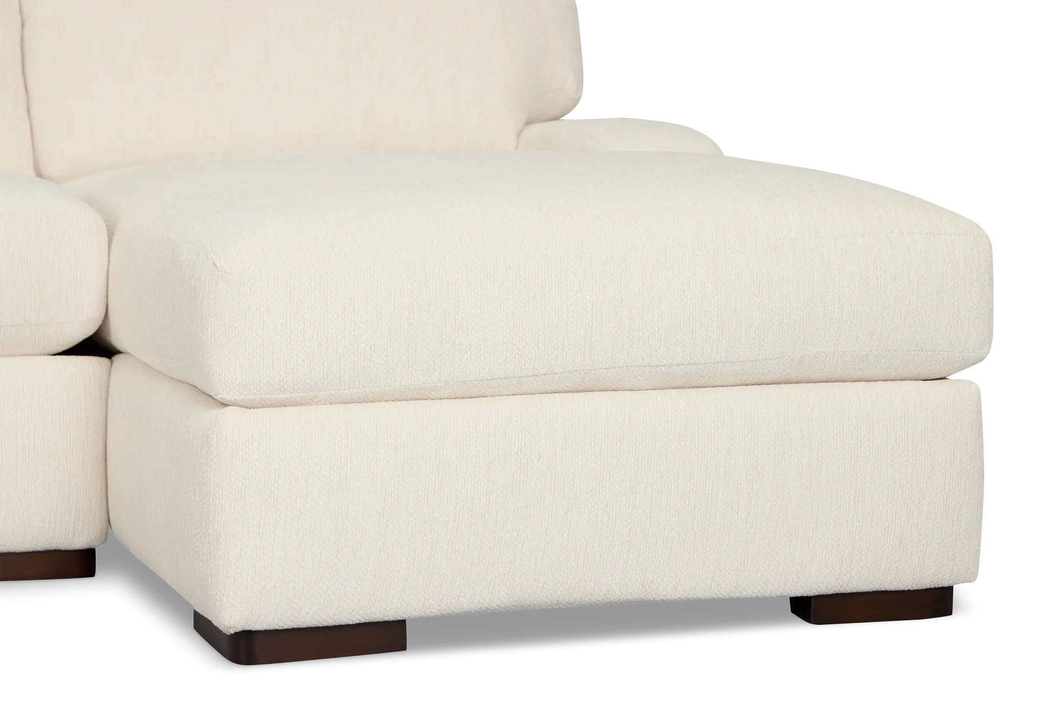 Alpha White Fabric Right Chaise Sectional Alpha White Fabric Right Chaise Sectional