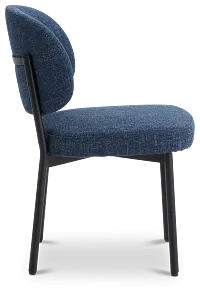 Chicago Dark Blue Upholstered Side Chair