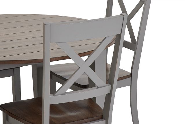 Sumter Gray Round Table & 4 Chairs