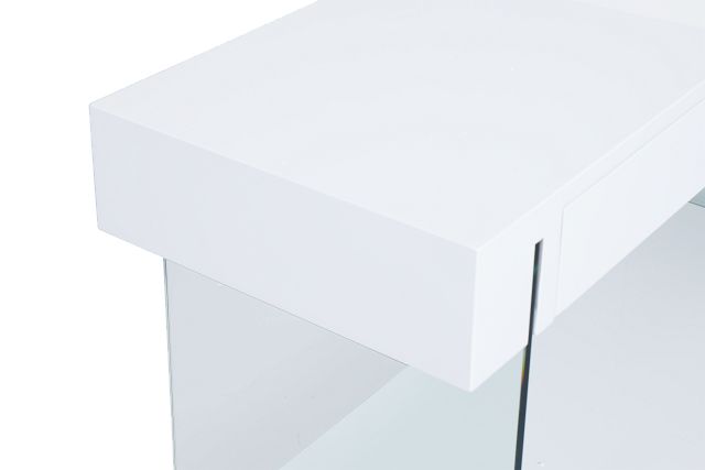 Olympia White Small L Desk