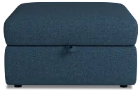 Citymod Blue Fabric Storage Ottoman