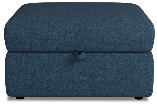 Citymod Blue Fabric Storage Ottoman