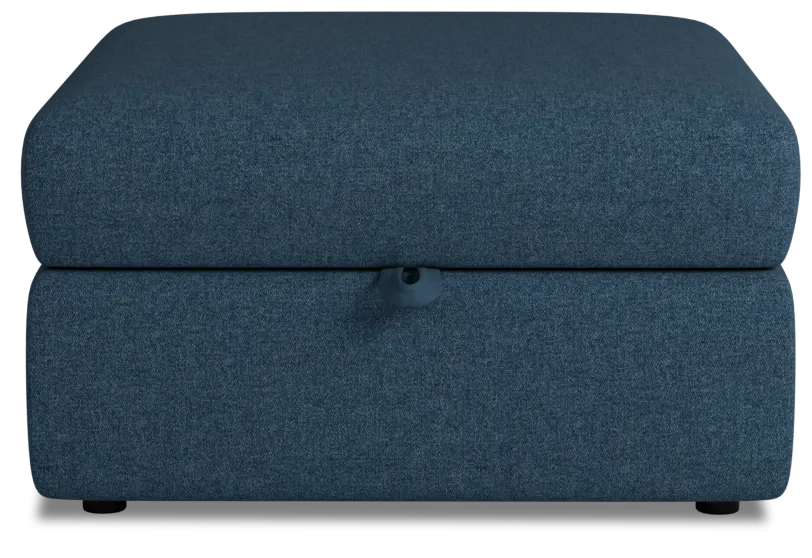 Citymod Blue Fabric Storage Ottoman