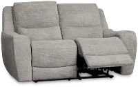 Bennett Gray Fabric Power Reclining Loveseat