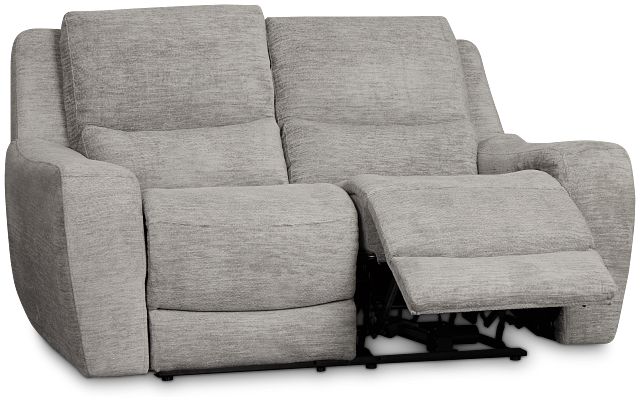 Bennett Gray Fabric Power Reclining Loveseat