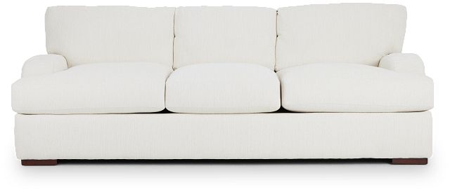 Alpha White Fabric Sofa