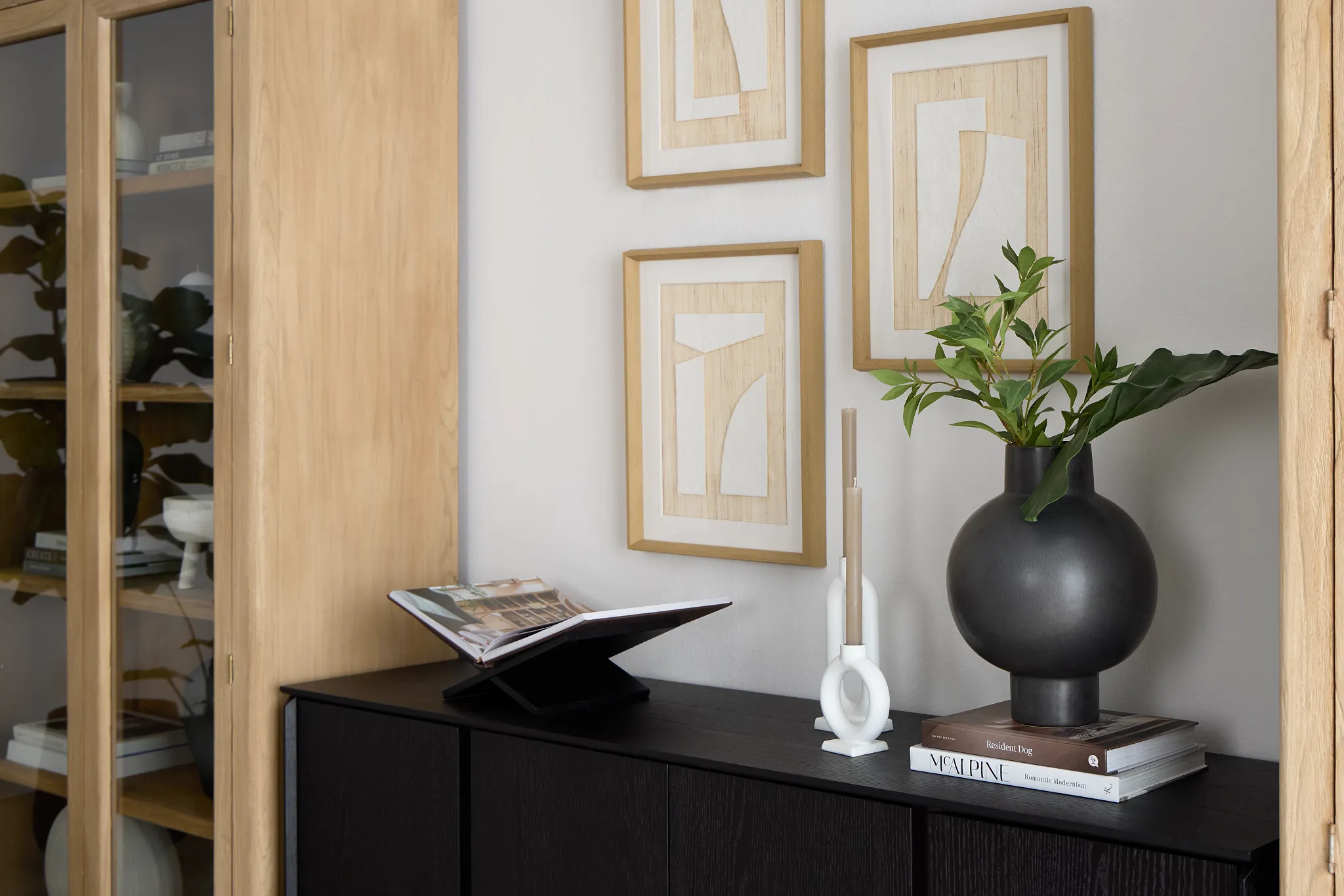 Doni Black Large Vase