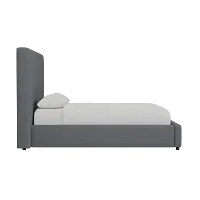 Grayton Delray Dark Gray 54" Upholstered Platform Bed