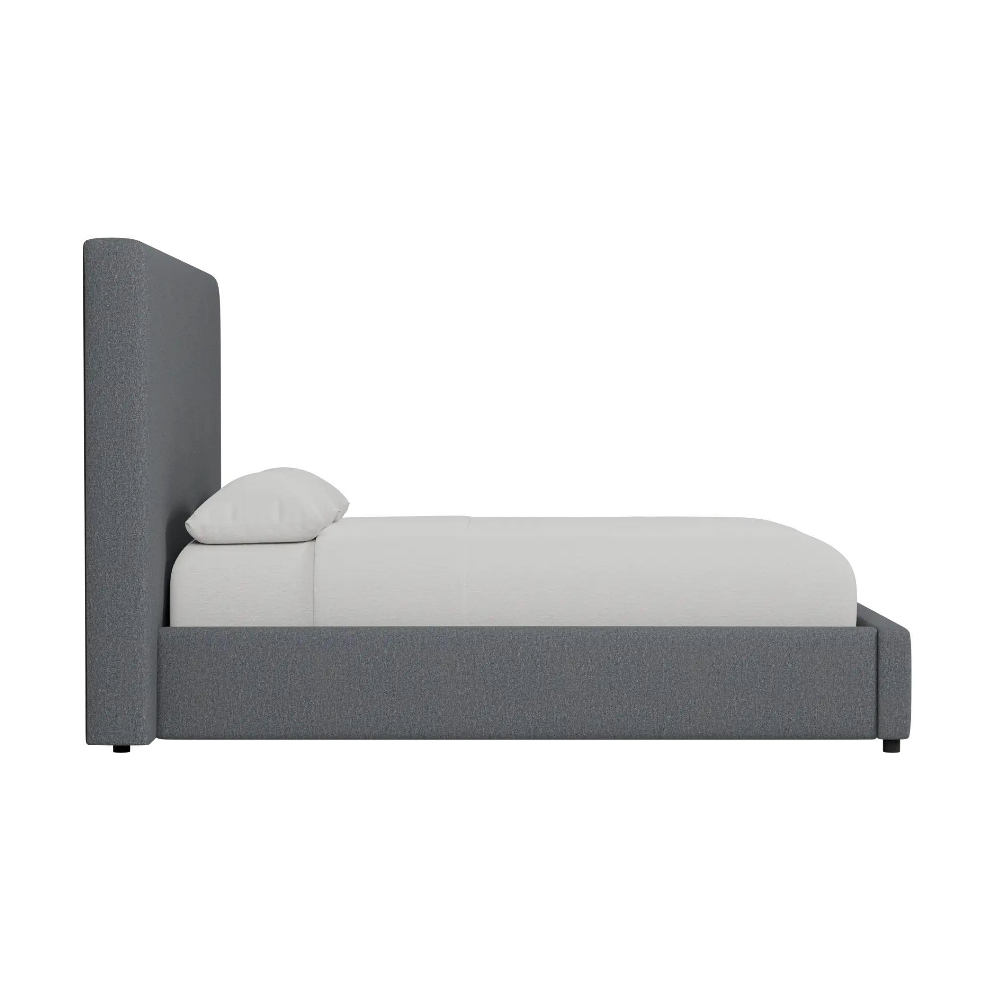 Grayton Delray Dark Gray 54" Upholstered Platform Bed Grayton Delray Dark Gray 54" Upholstered Platform Bed