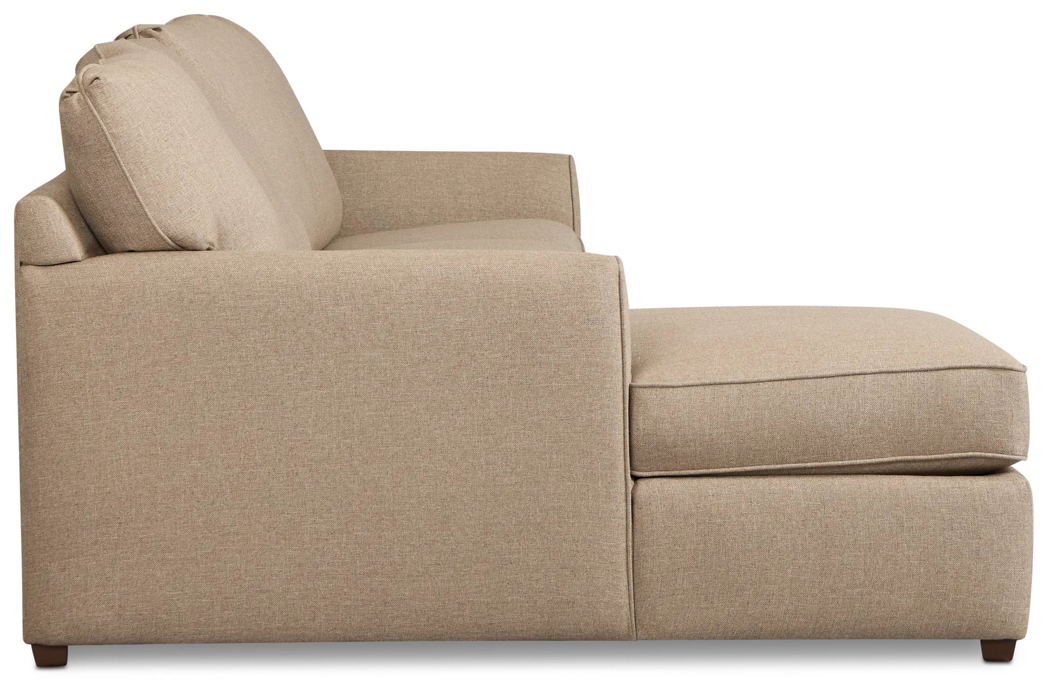 Tate Brown Fabric Small Left Chaise Sectional