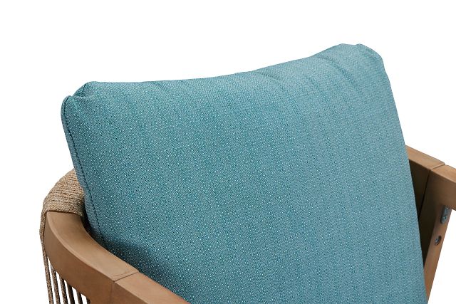 Laguna Teal Cushioned Arm Chair