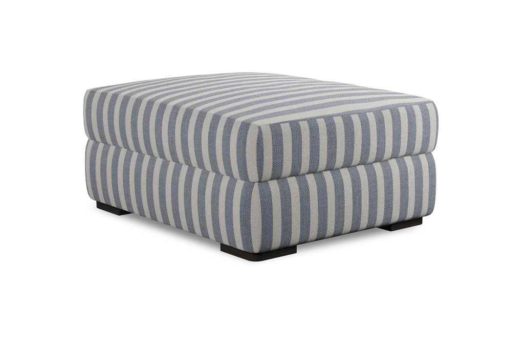 Edgewater Sea Lane Dark Blue Ottoman