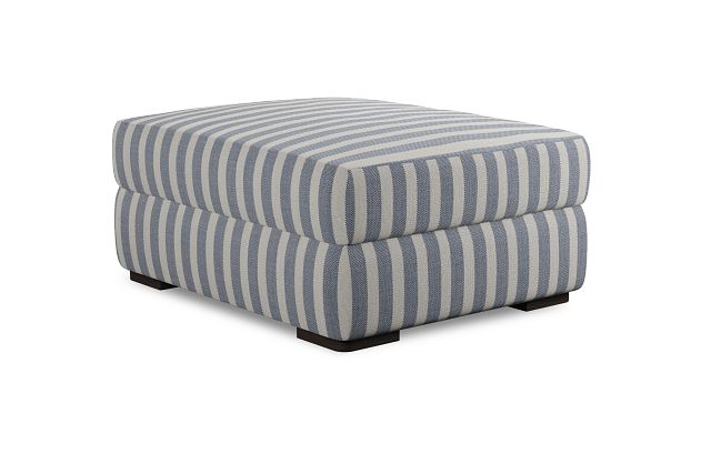 Edgewater Sea Lane Dark Blue Ottoman