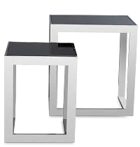 Nova Black Set Of 2 Nesting End Table