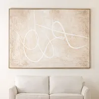 Derry Beige Large Framed Wall Art