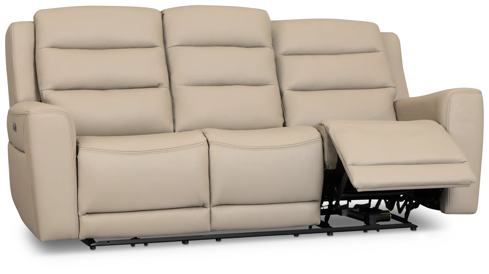 Wilder Taupe Leather Power Reclining Sofa W/ Power Headrest Wilder Taupe Leather Power Reclining Sofa W/ Power Headrest