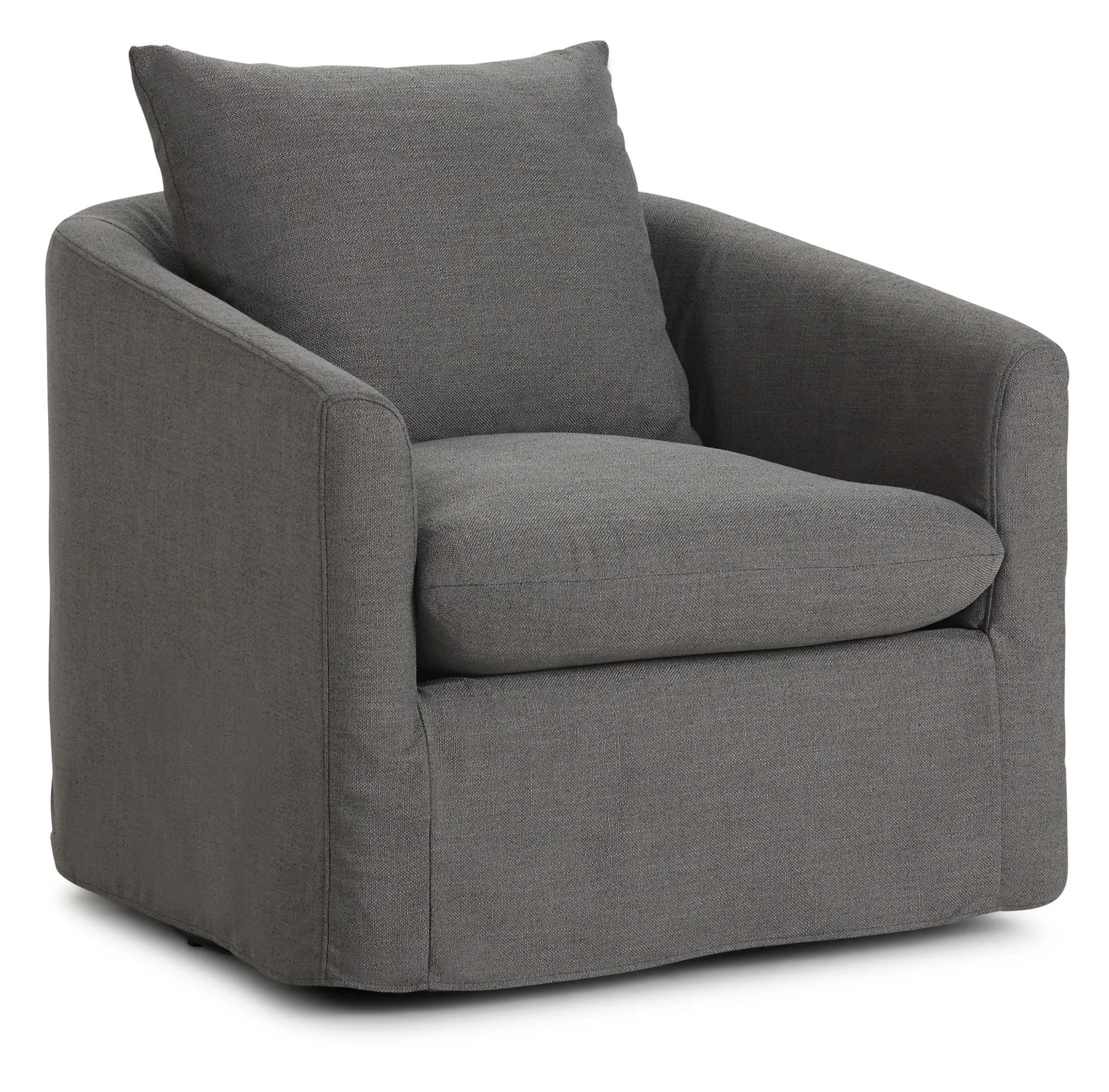 Willow Gray Fabric Swivel Chair