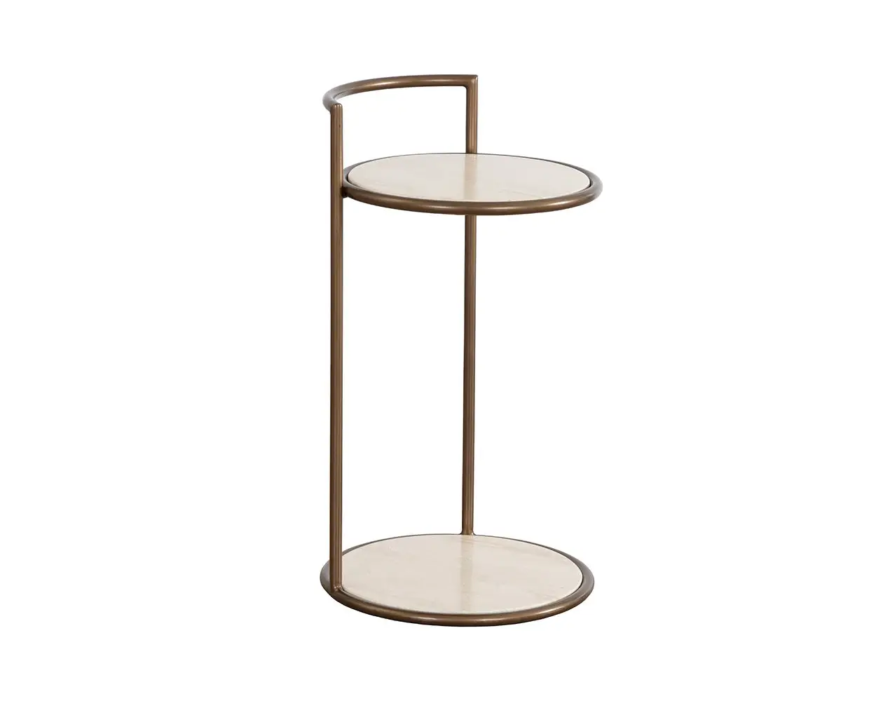 Nessa Light Brown Round End Table Nessa Light Brown Round End Table