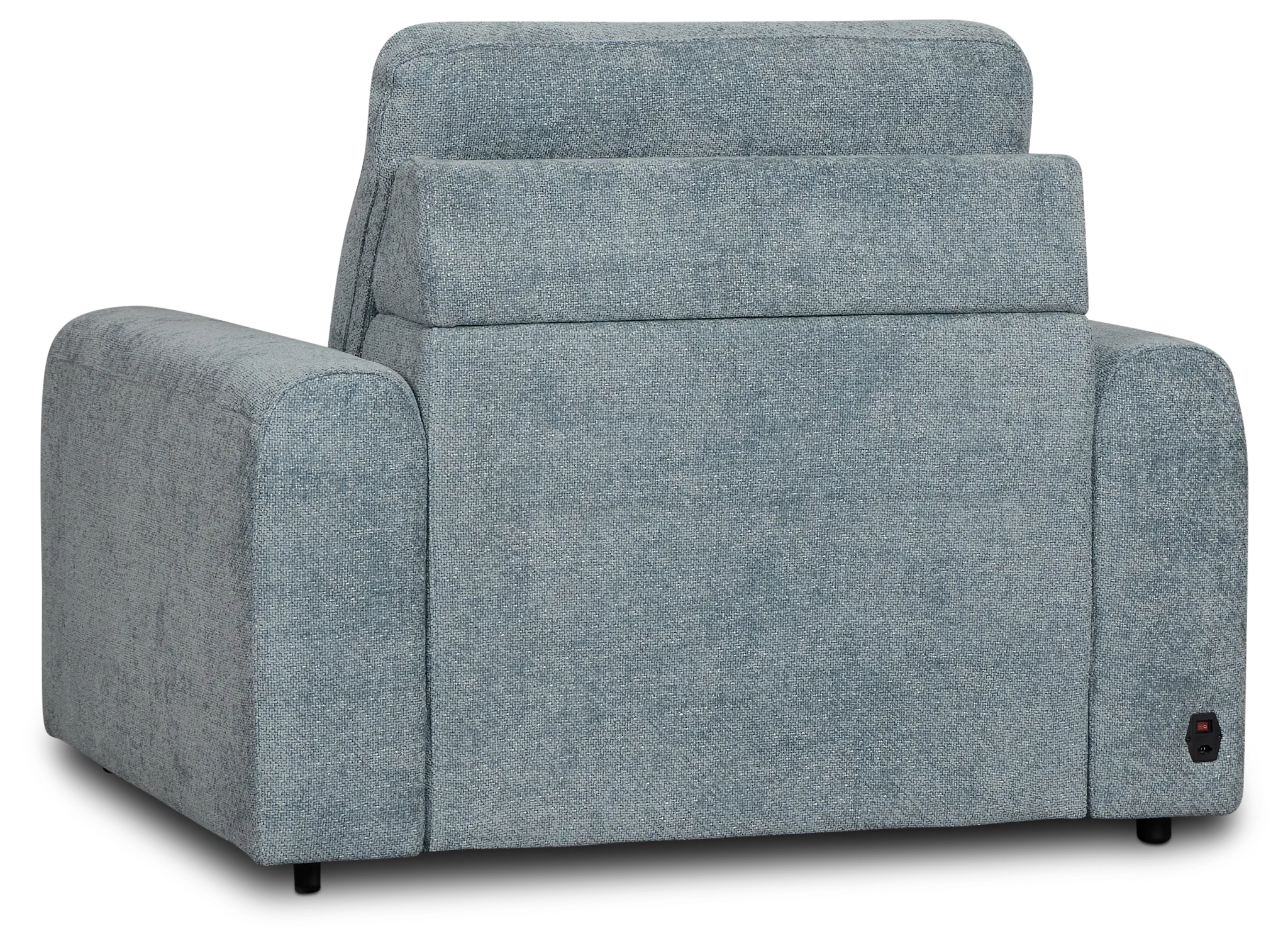 Hendrix Light Blue Fabric Power Reclining Chaise