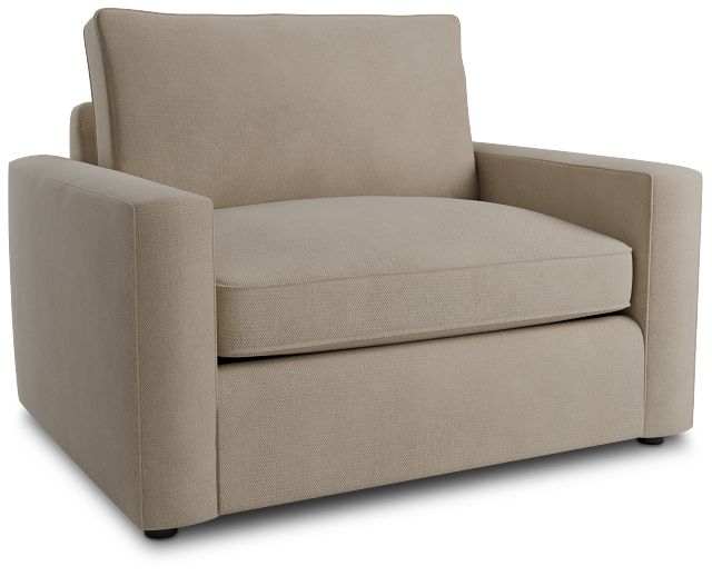 Siesta Peyton Beige Fabric Memory Foam Sleeper