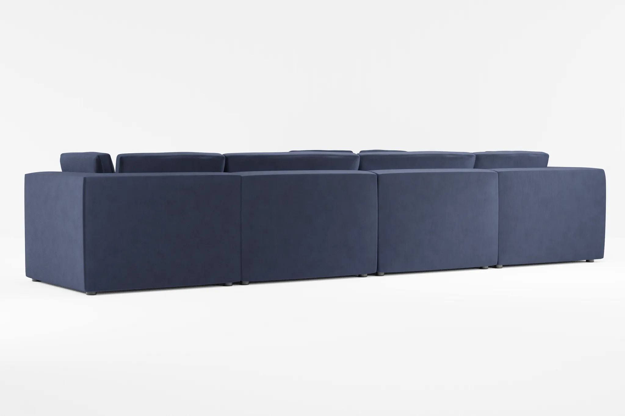 Destin Joya Dark Blue Velvet 6-piece Modular Sectional