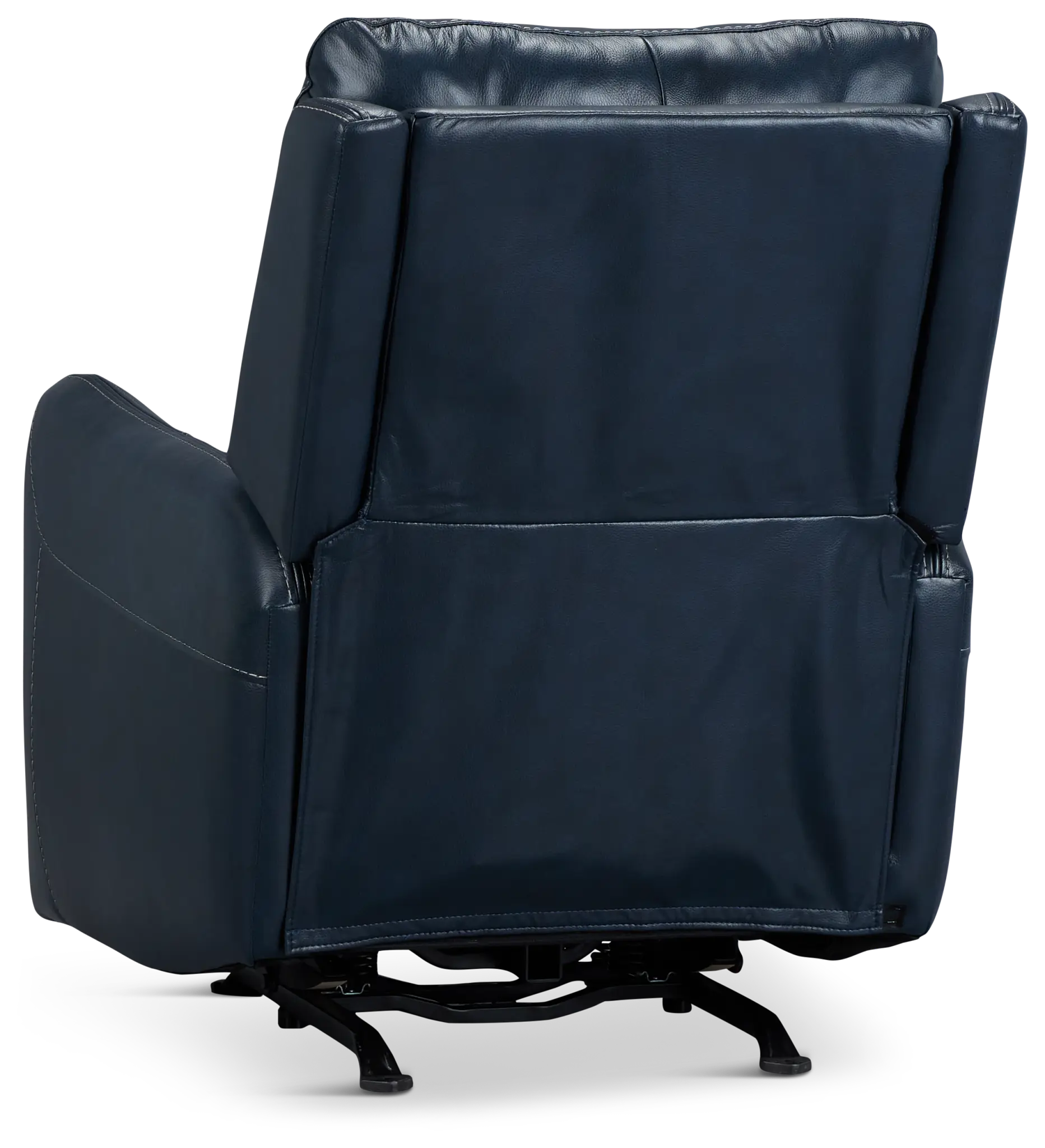 Jonas Dark Blue Lthr/vinyl Power Recliner With Heat And Massage Jonas Dark Blue Lthr/vinyl Power Recliner With Heat And Massage