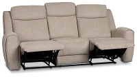 Walker Beige Fabric Reclining Sofa