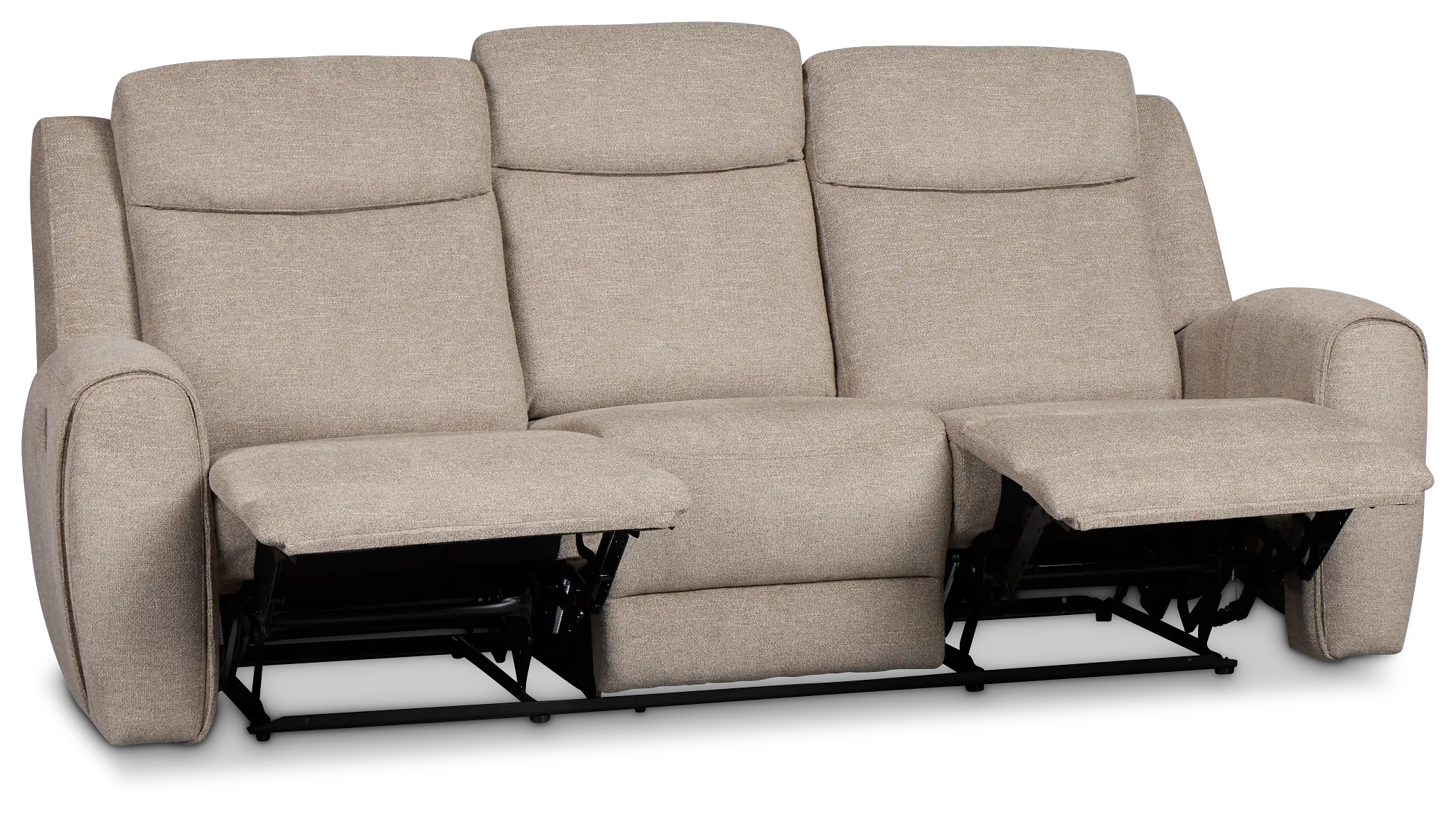 Walker Beige Fabric Reclining Sofa Walker Beige Fabric Reclining Sofa