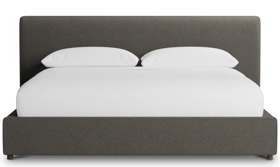 Grayton Elite Dark Gray 44" Upholstered Platform Bed