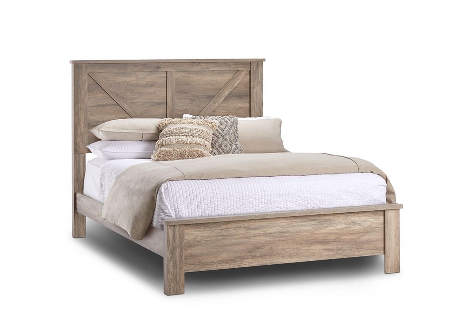 Shelton Light Tone Panel Bed Bedroom Beds City Furniture