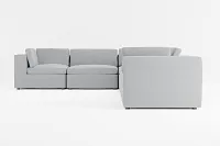 Destin Revenue Gray Fabric 6-piece Modular Sectional