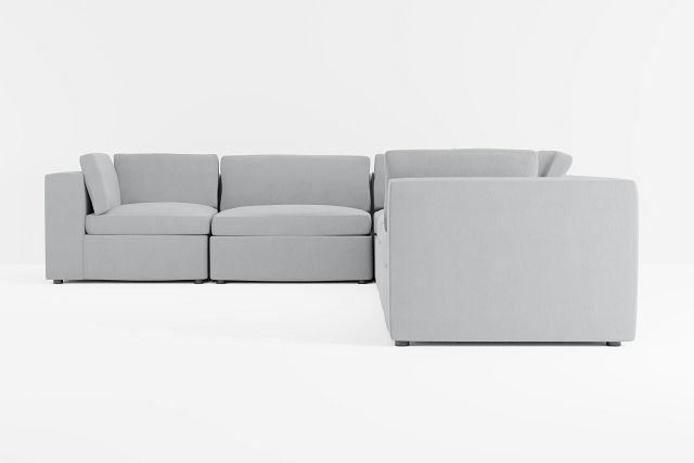 Destin Revenue Gray Fabric 6-piece Modular Sectional