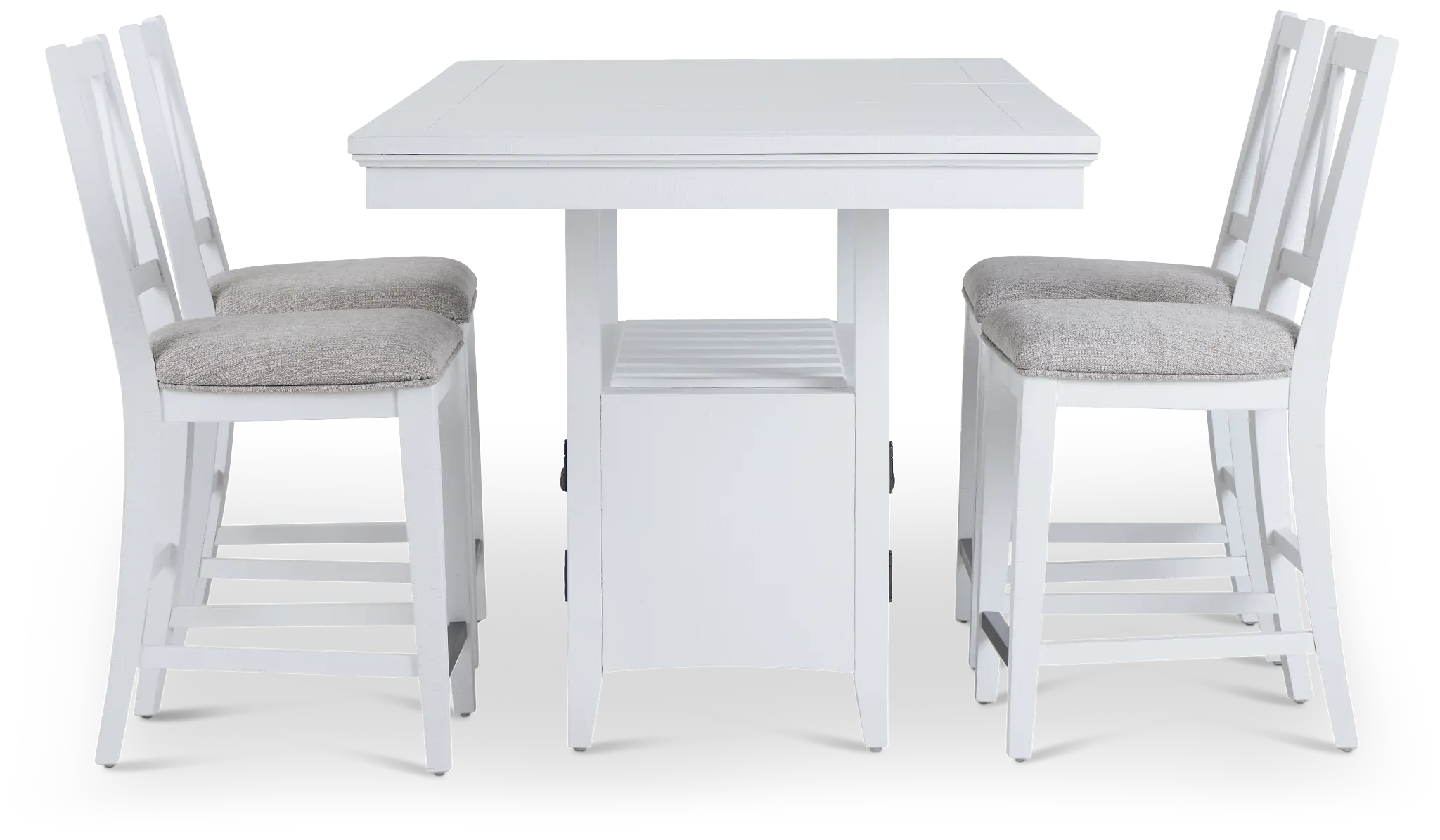 Heron Cove White High Table & 4 Barstools Heron Cove White High Table & 4 Barstools