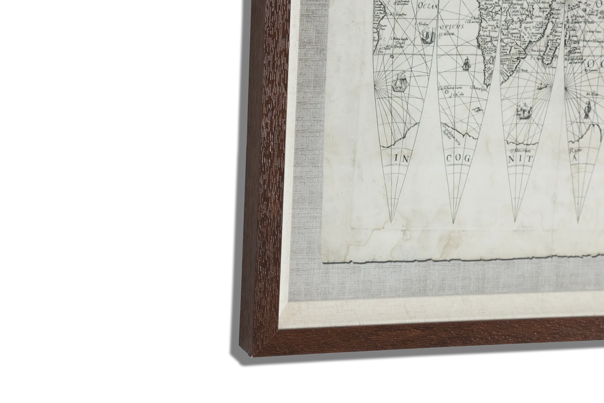 Globe Light Gray Framed Wall Art