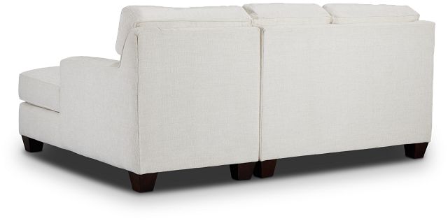 Andie White Fabric Right Chaise Sectional