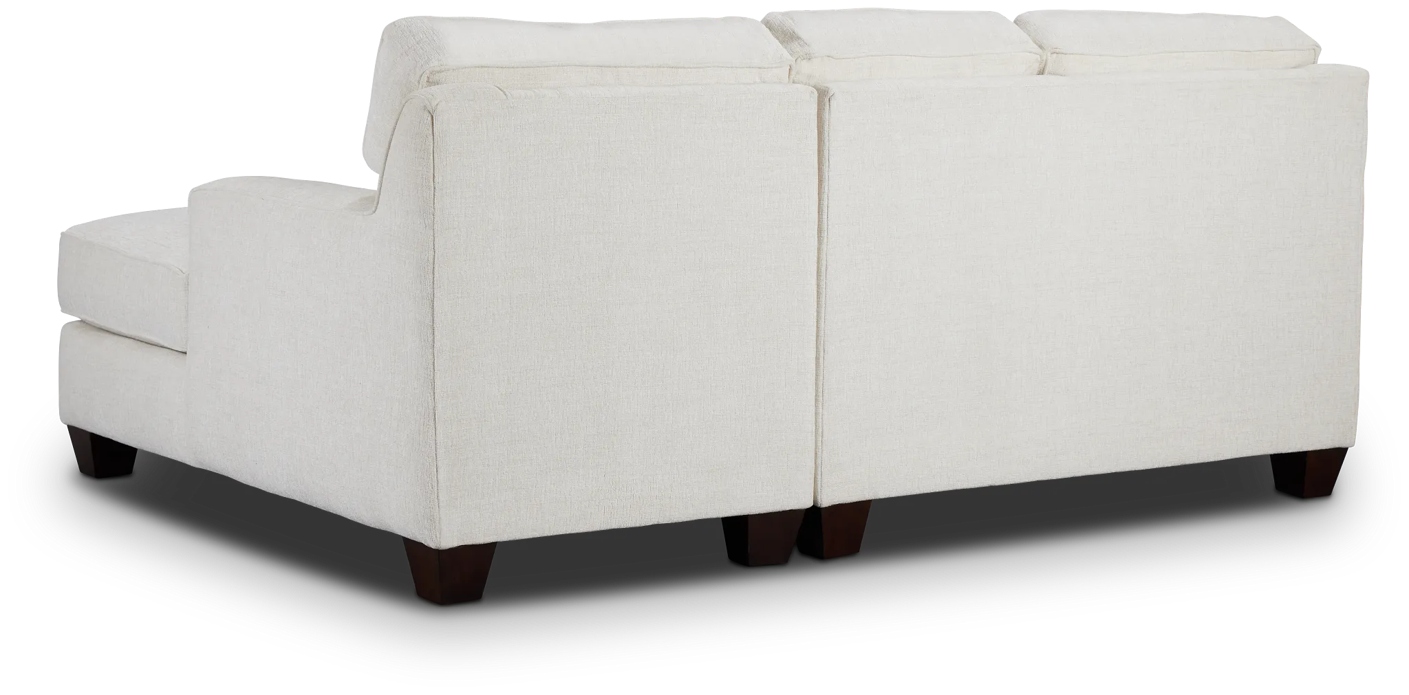 Andie White Fabric Right Chaise Sectional