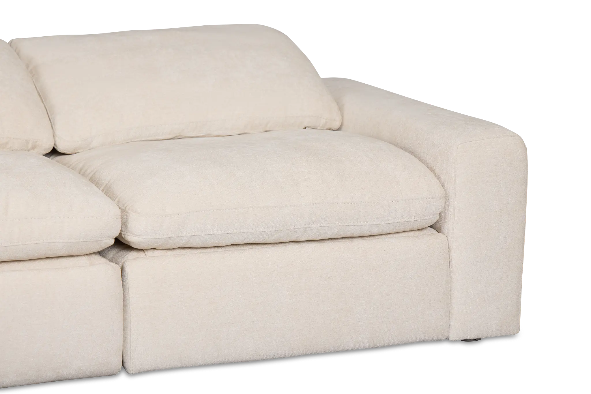 Drift Light Beige Fabric Small Dual Power Left Bumper Sectional Drift Light Beige Fabric Small Dual Power Left Bumper Sectional