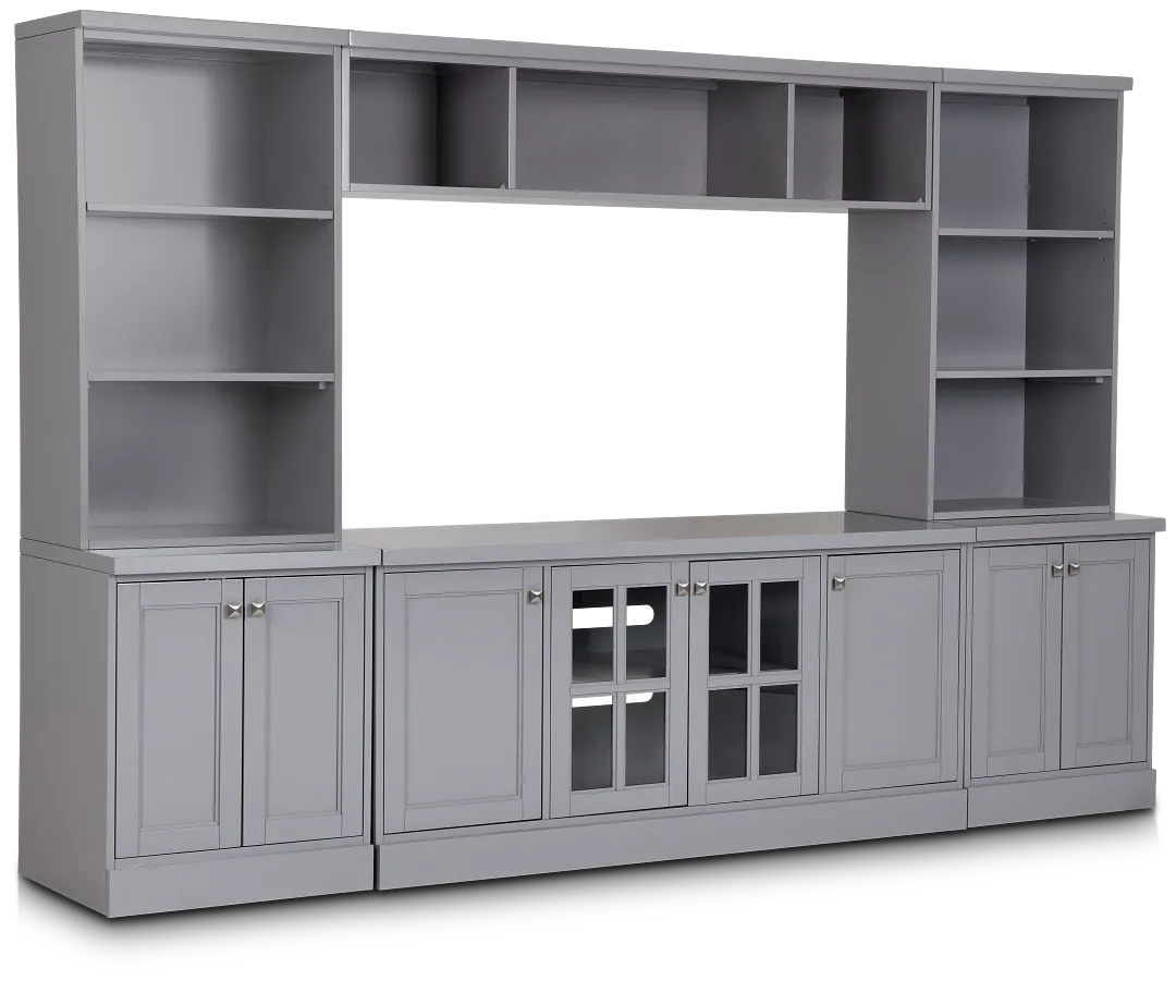 Newport Gray Door Entertainment Wall