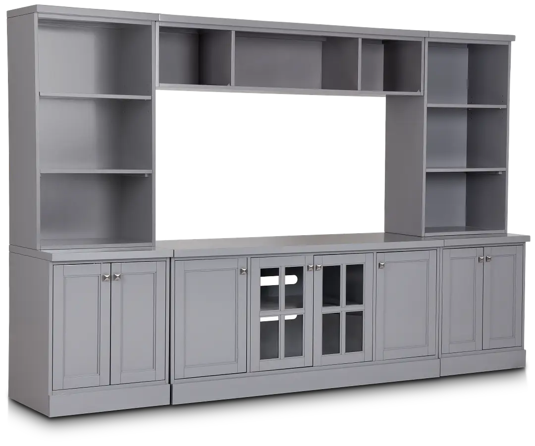 Newport Gray Door Entertainment Wall Newport Gray Door Entertainment Wall